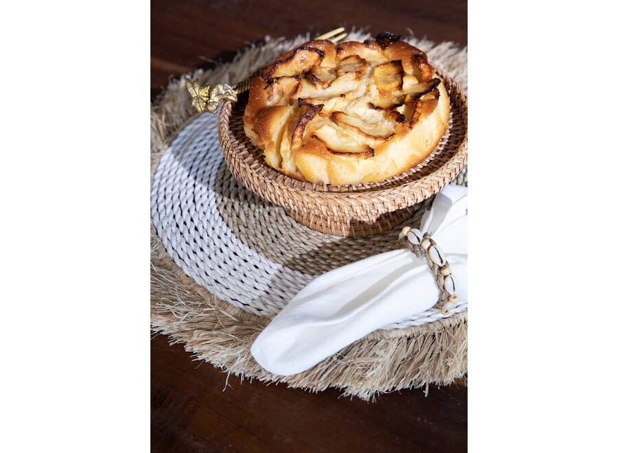 The Seagrass Raffia Placemat - Natural White