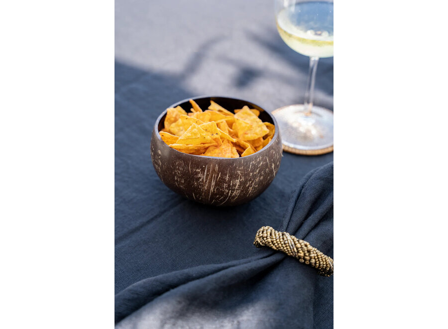 De Coco Food Kom - Naturel Zwart