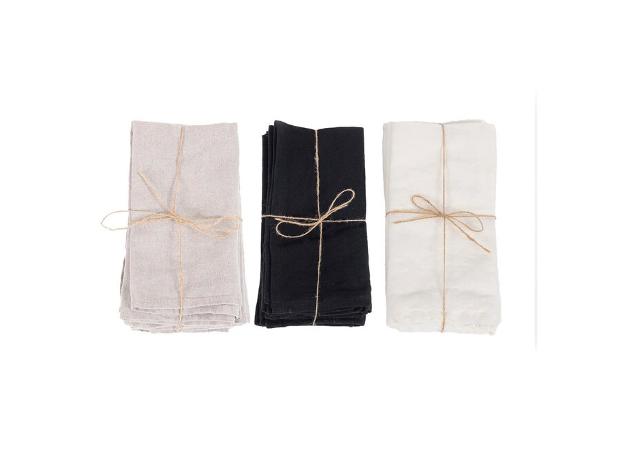 La Serviette En Lin - Blanc - Set De 4