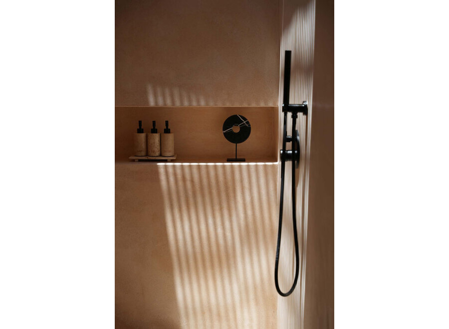 The Marble Disc on Stand - Black - M