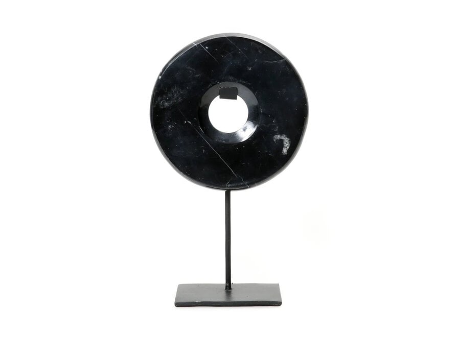 De Marmeren Disc Op Stand - Zwart - M
