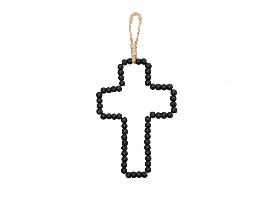 Das Holzkreuz Zum Aufhängen - Schwarz