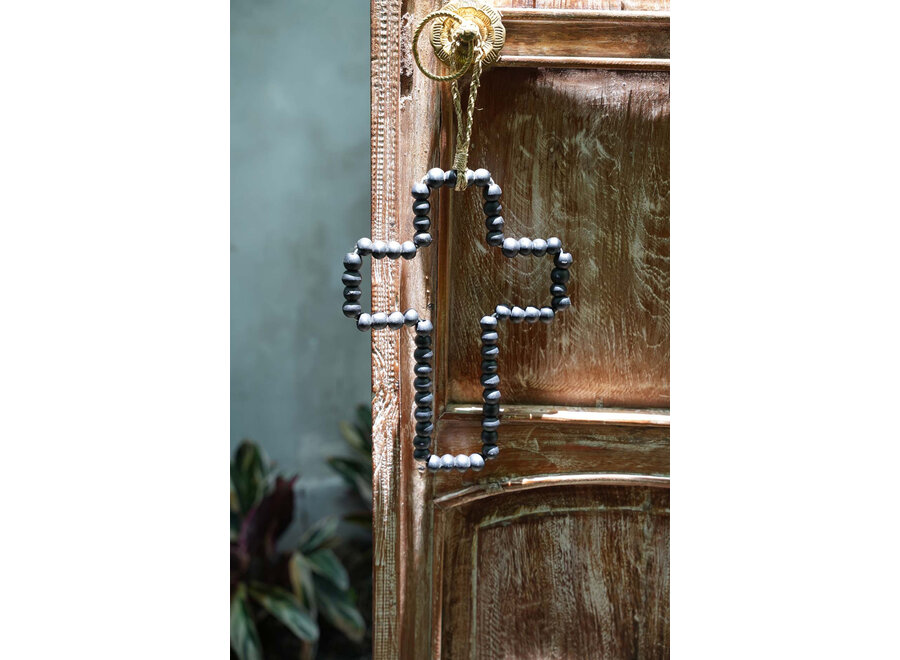 Het Houten Kruis Hangdecoratie - Zwart