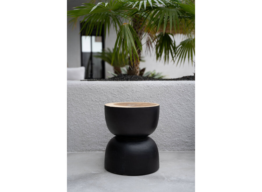 The Karbun Stool - Black Natural