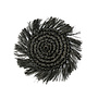 De Fringe Raffia Onderzetter - Zwart