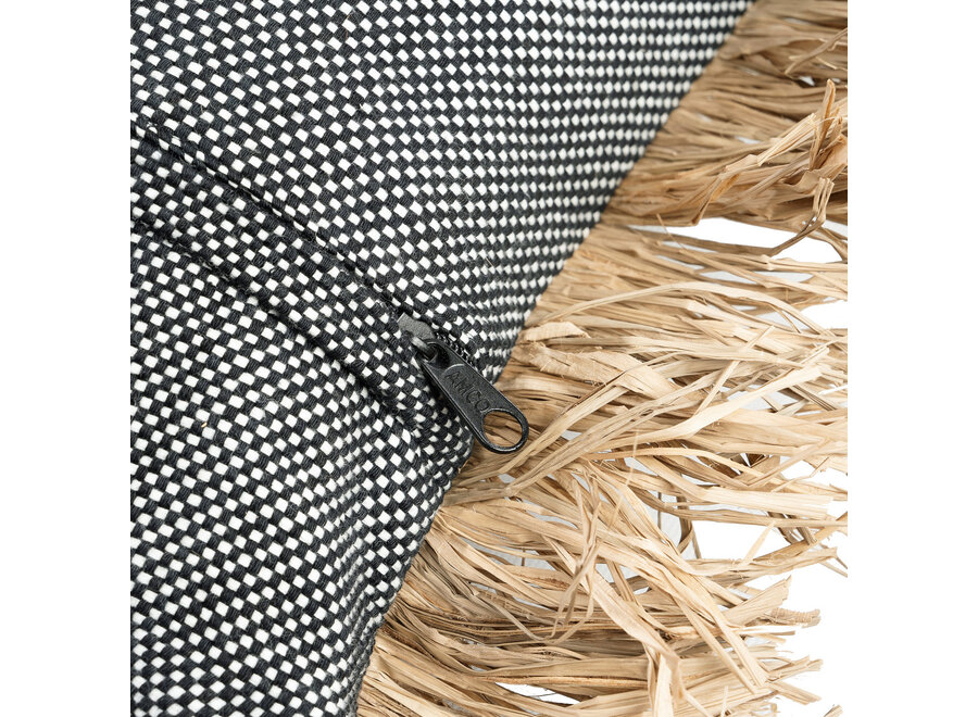 Housse De Coussin Cotton Bonita - Noir Naturel - 40x40