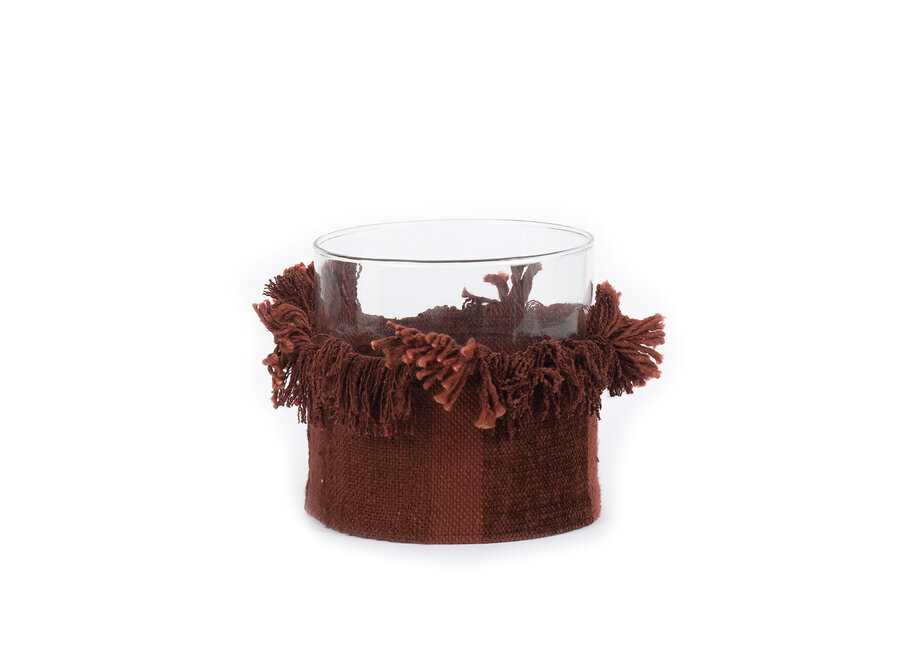 The Oh My Gee Candle Holder - Burgundy Velvet - XL