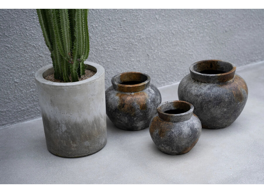 The Funky Vase - Antique Grey - M