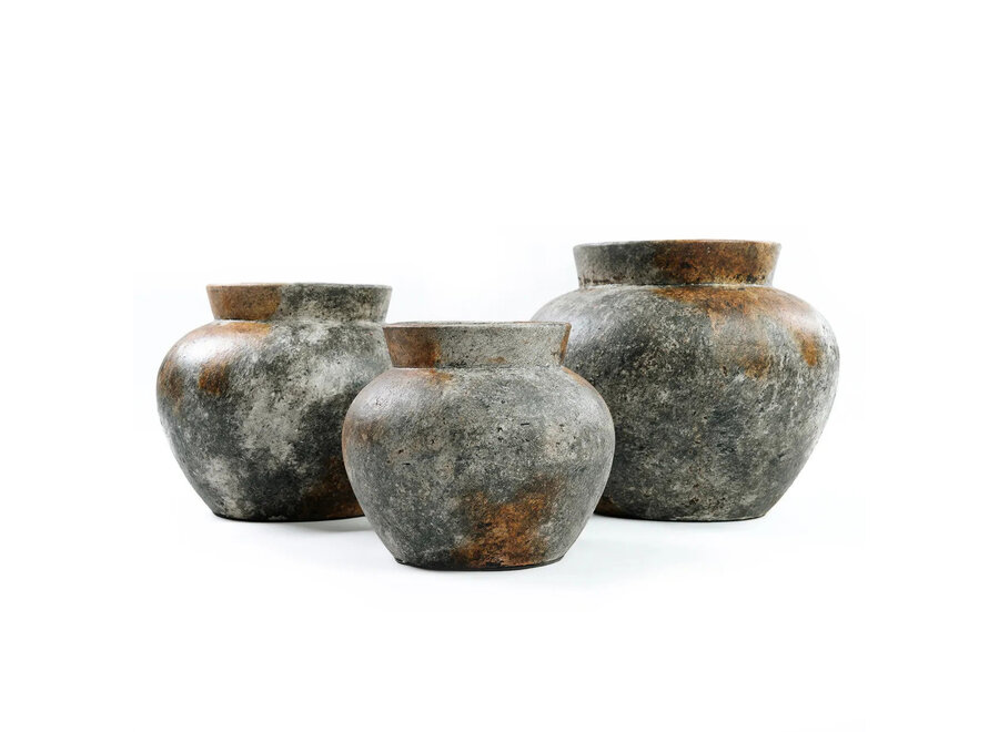 Die Funky Vase - Antik Grau - M