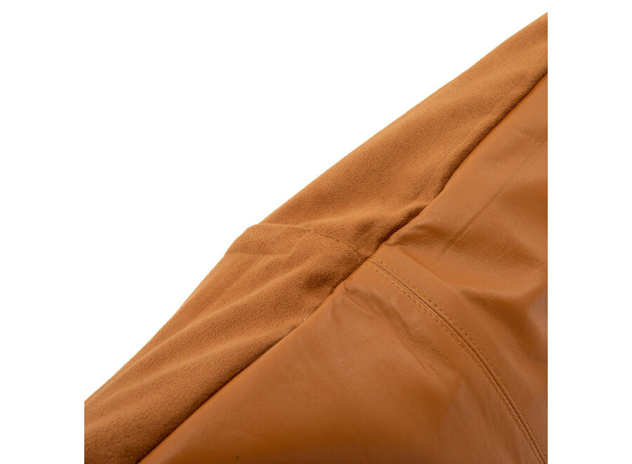 La Housse De Coussin En Cuir À Quatre Panneaux - Chameau - 60x60