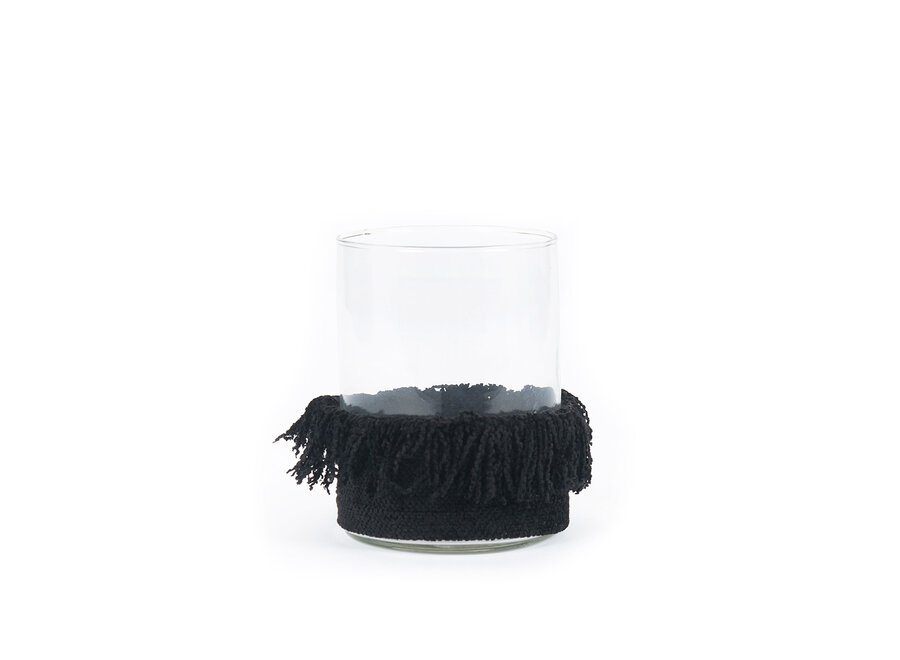 De Oh My Gee Kaarsenhouder - Zwart Velvet - L