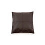 De Four Panel Leather Kussenhoes - Chocolade - 40x40