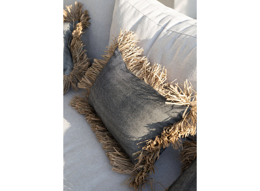 Il Copricuscino Cotton Bonita - Nero Naturale - 30x50