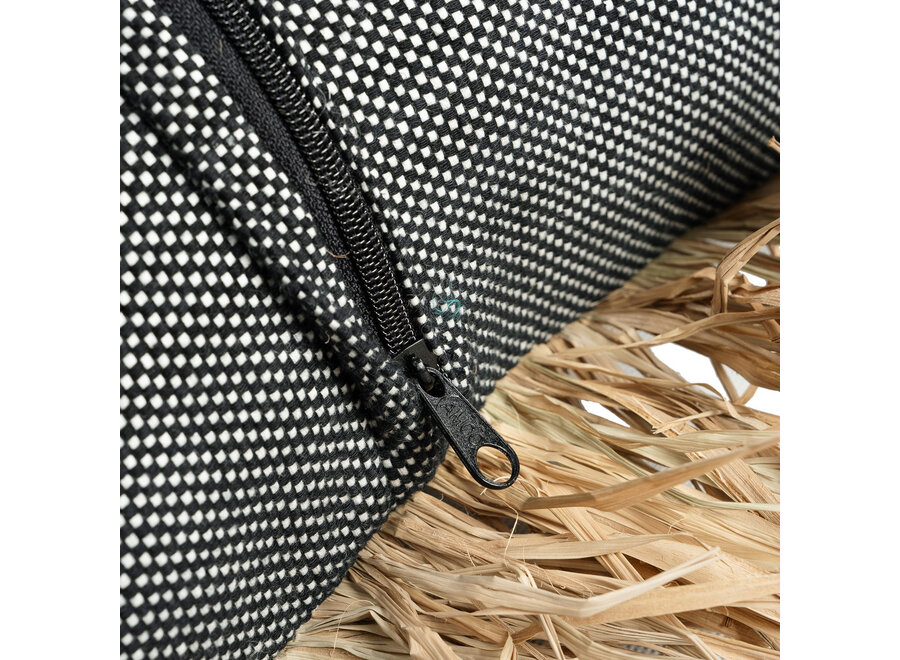 La Funda De Cojín Cotton Bonita - Negro Natural - 30x50