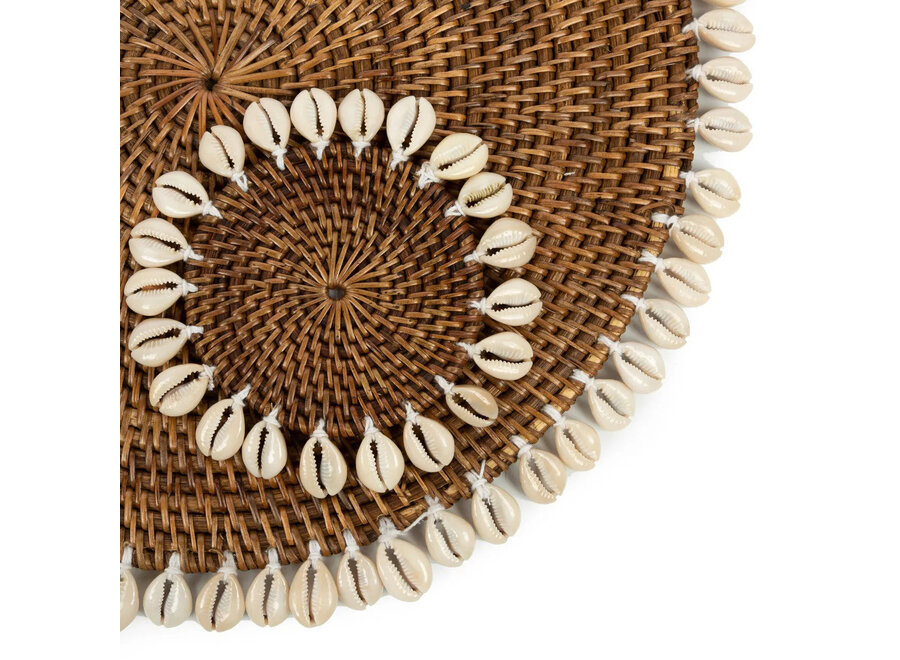 The Colonial Shell Coaster - Natural Brown