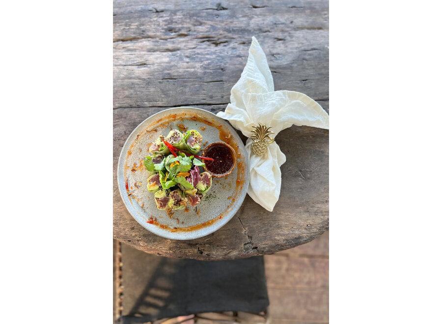 Servilletero Piña - Oro