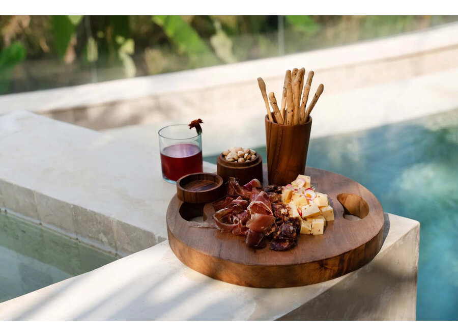 Le Plateau En Teak Root - Naturel - L