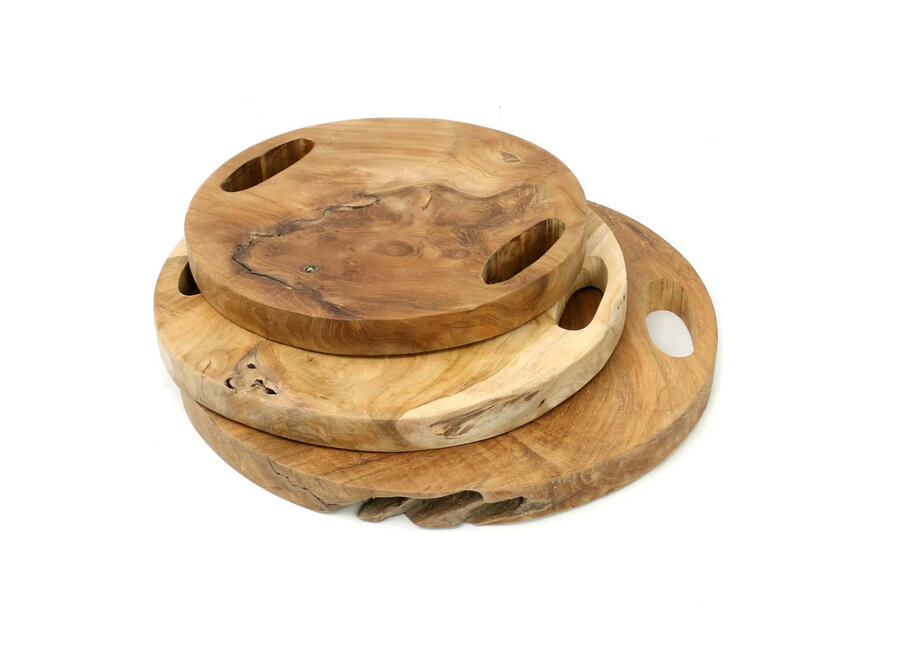 De Teak Root Dienblad - Natuurlijk - L
