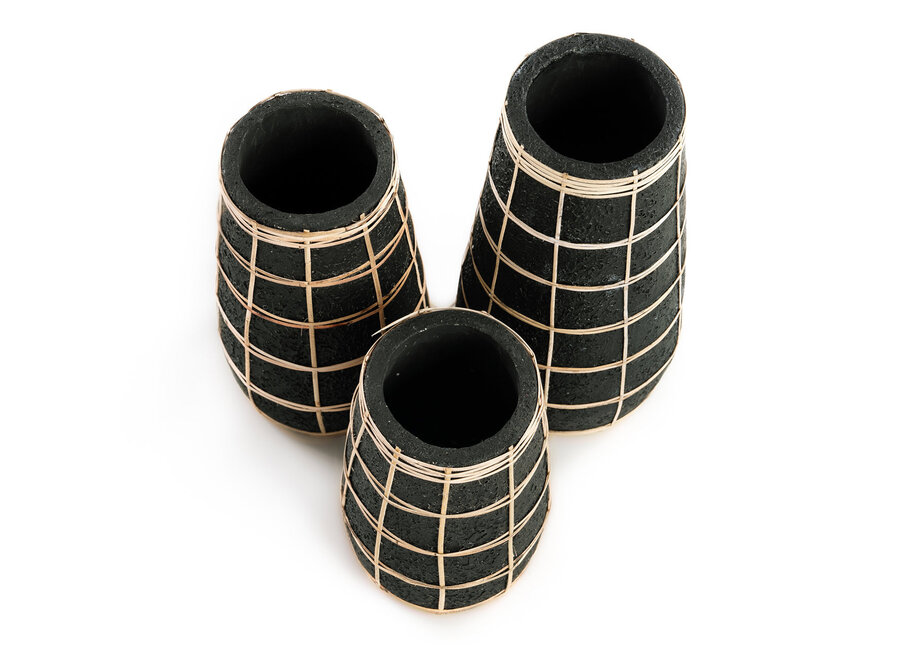 Le Vase Cutie - Noir Naturel - S