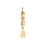 The Macrame Fishbone Keychain - Cream