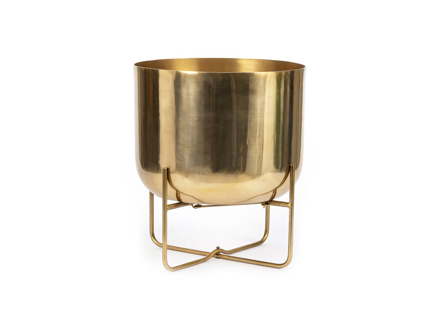 The Brass Planter on Stand - Brass - XL