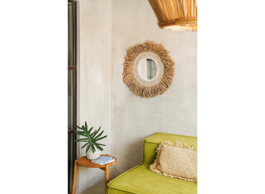 Lo Specchio Raffia Cowrie - Bianco Naturale