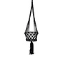 The Macrame Plant Holder - Black - L