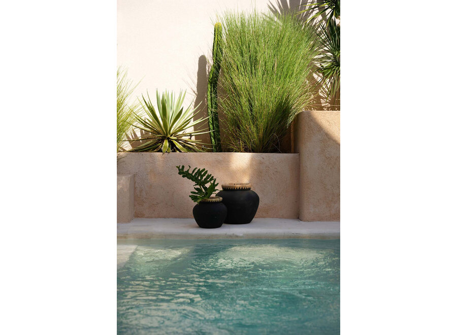 Die Styly Vase - Schwarz Natur - L