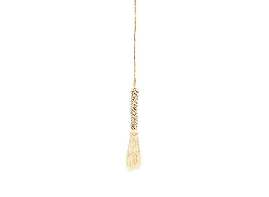 The Cowrie & Cotton Tassel - Natural