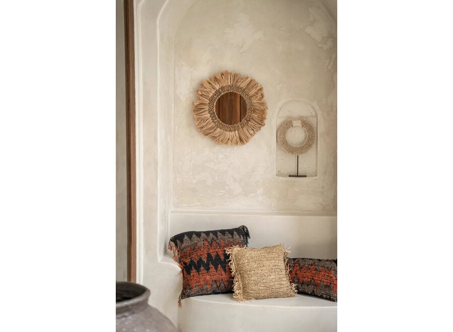 Der Raffia Kissenbezug - Quadratisch - Natur - 40x40