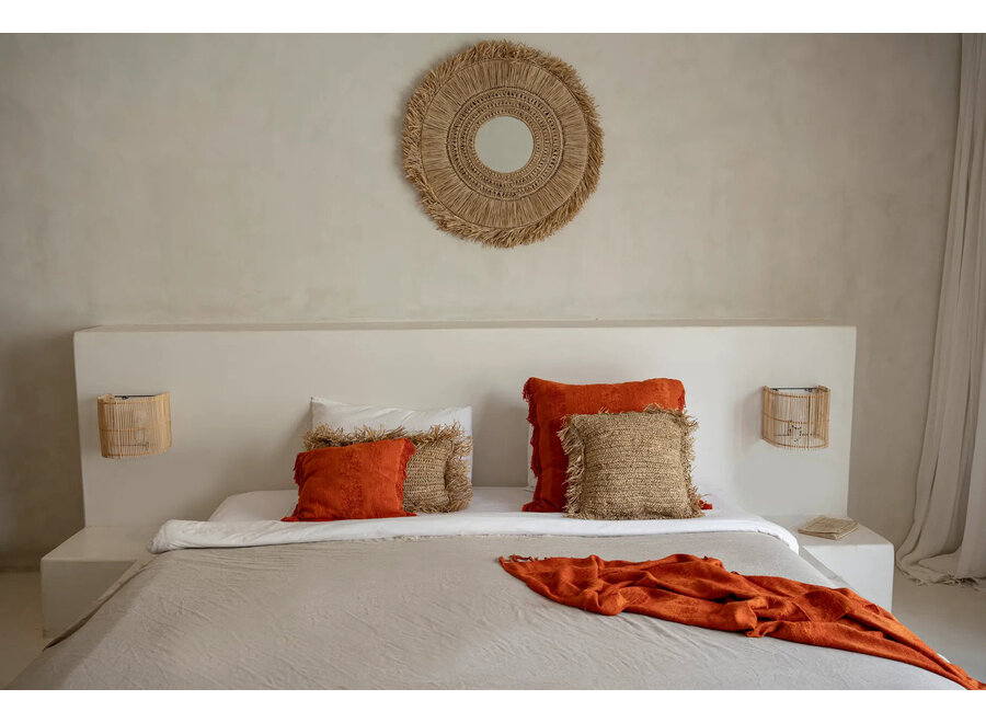 La Housse De Coussin Raffia Carré - Naturel - 40x40