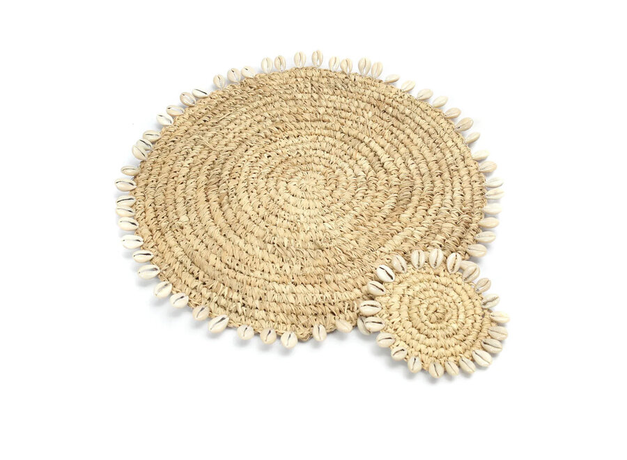 De Raffia Shell Placemat - Naturel