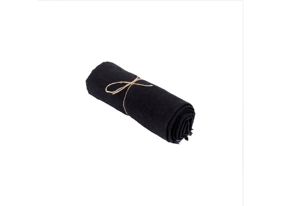 La Nappe En Lin - Noir - 150x200