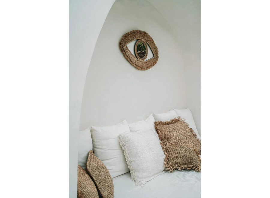 Le Miroir Raffia Eye - Naturel - M