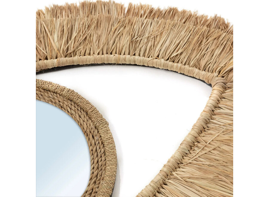 The Raffia Eye Mirror - Natural - M