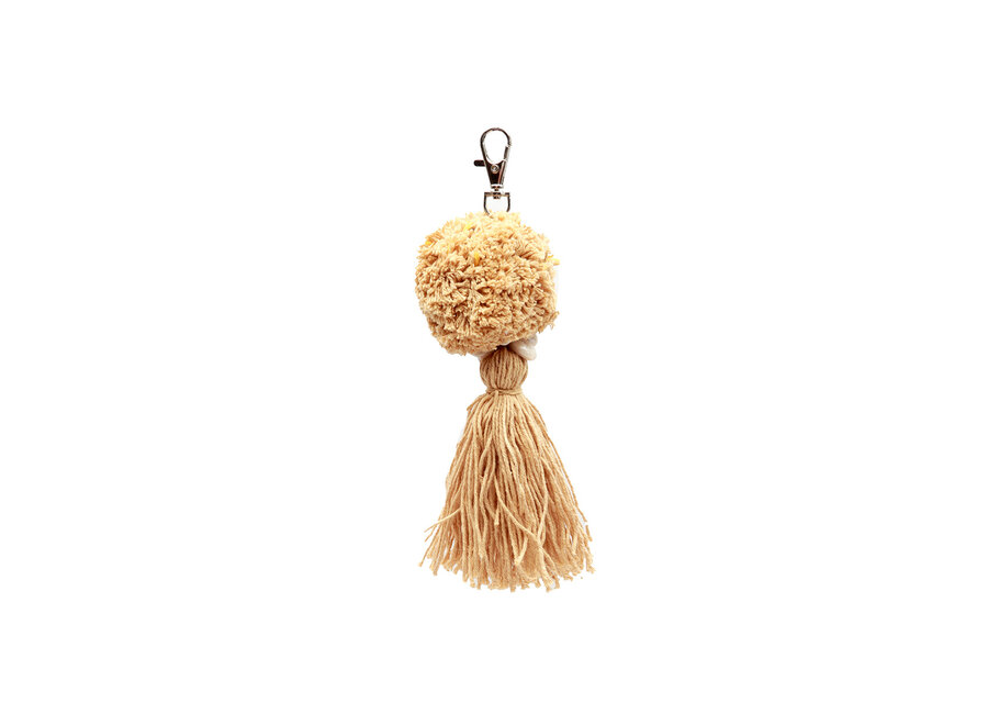The Pompom Keychain - Mocca