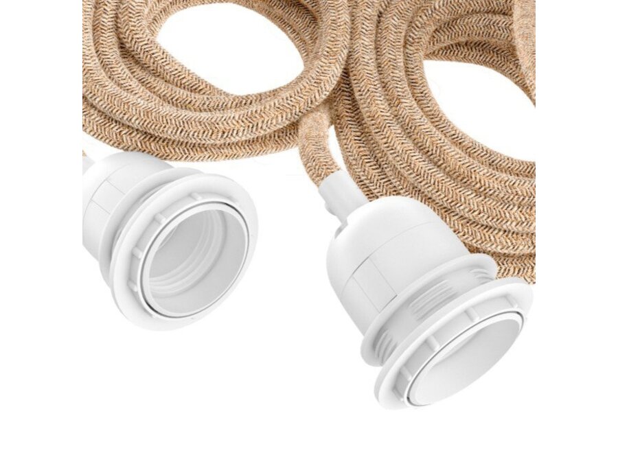 Lampfitting Voor Plafond - Naturel Wit - 3 Fittings