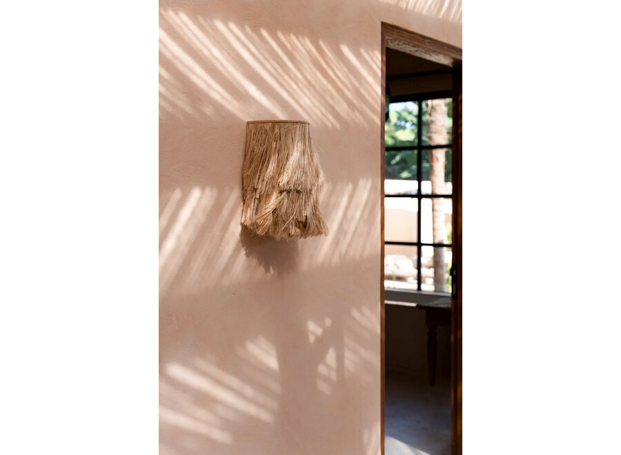 De Abaca Applique Muurlamp - Naturel