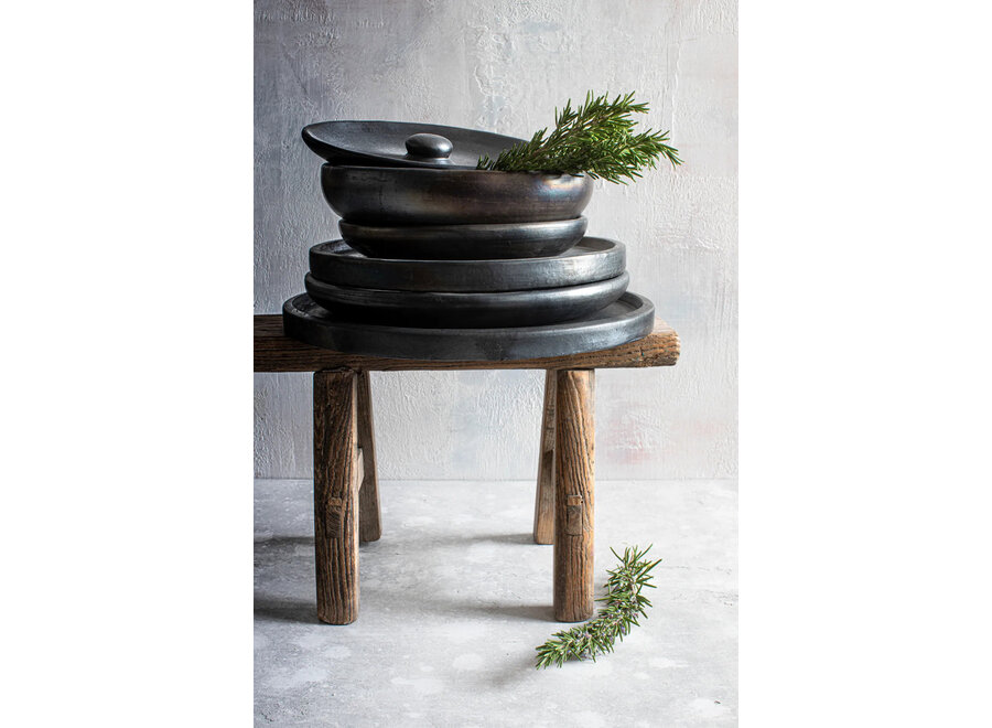 El Plato Hondo Quemado - Negro - M