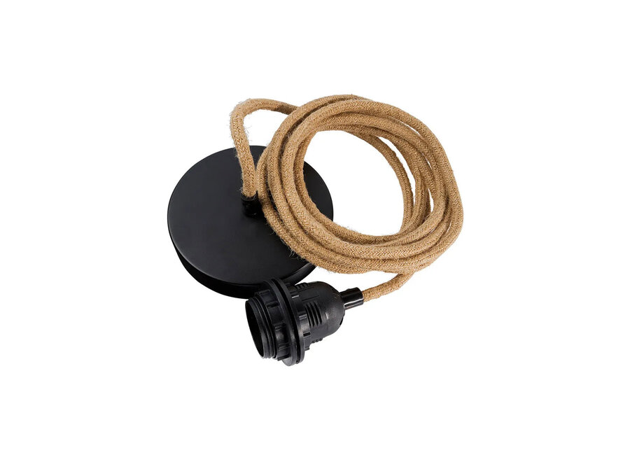 Portalámparas de Techo - Natural Negro - 1 Pieza