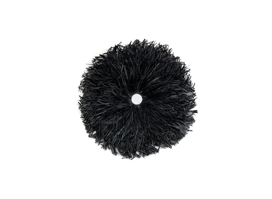 De Raffia Juju Muurdecoratie - Zwart