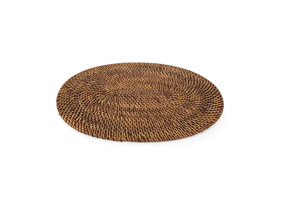 The Colonial Oval Placemat - Natural Brown