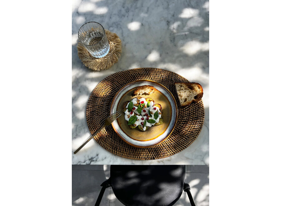 Le Set De Table Ovale Colonial - Brun Naturel