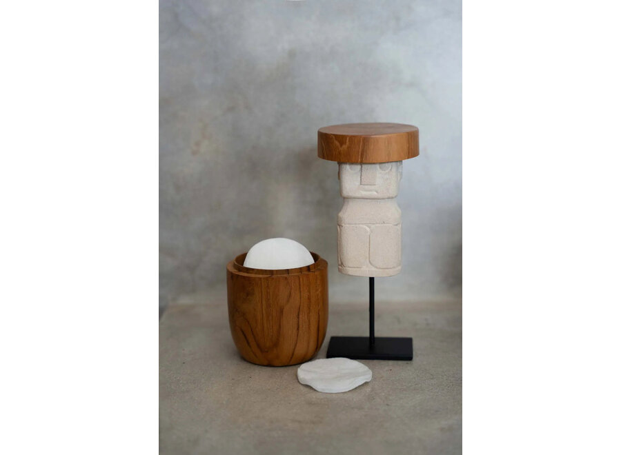 Das Teak Root Gefäß Niedrig - M