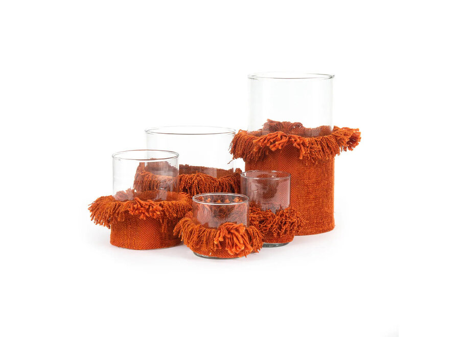 The Oh My Gee Candle Holder - Rust Velvet - XL