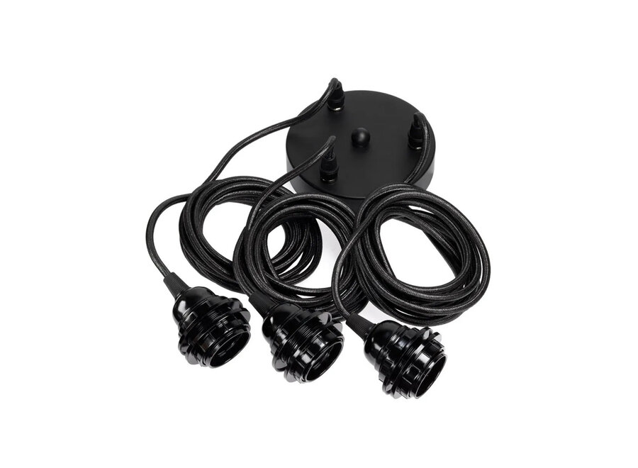 Montura Para Lámparas - Negro - 3 Accesorios