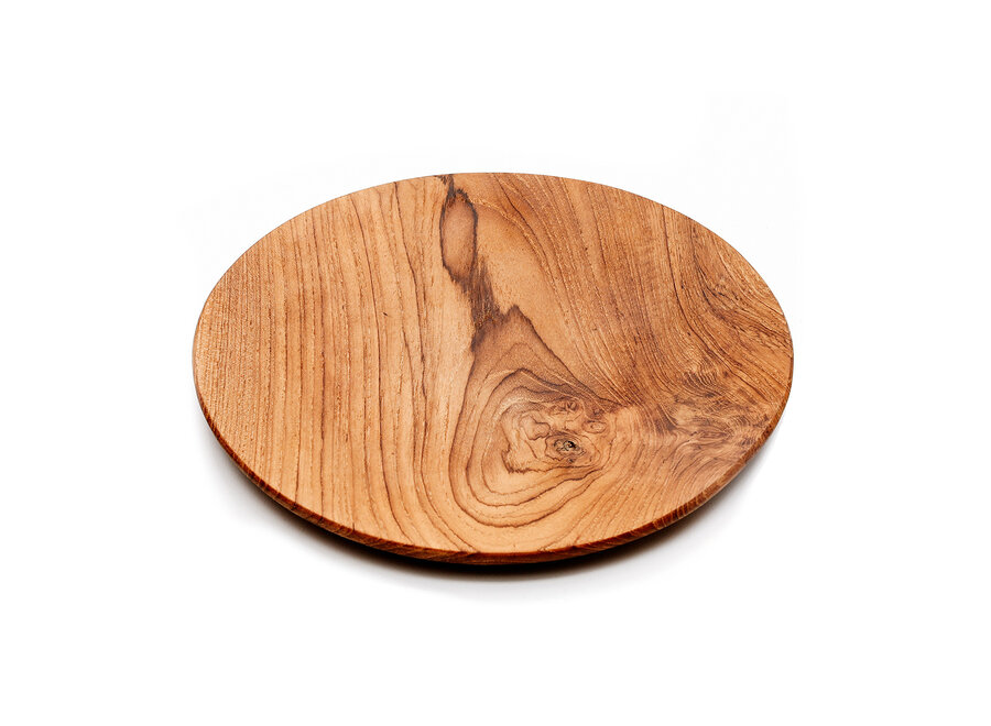 El Teak Root Plato Redondo - L