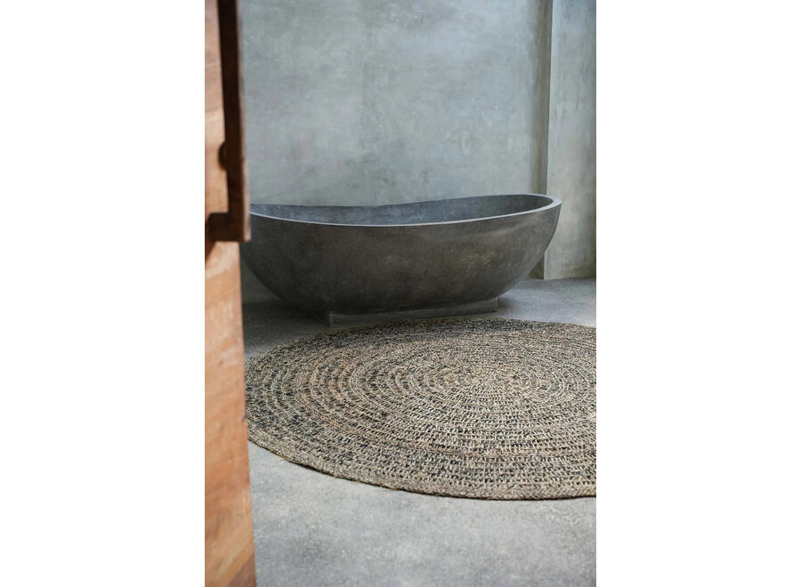 Het Seagrass Tapijt - Naturel Zwart - 200