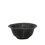 De Beaded Kom Laag - Zwart - S