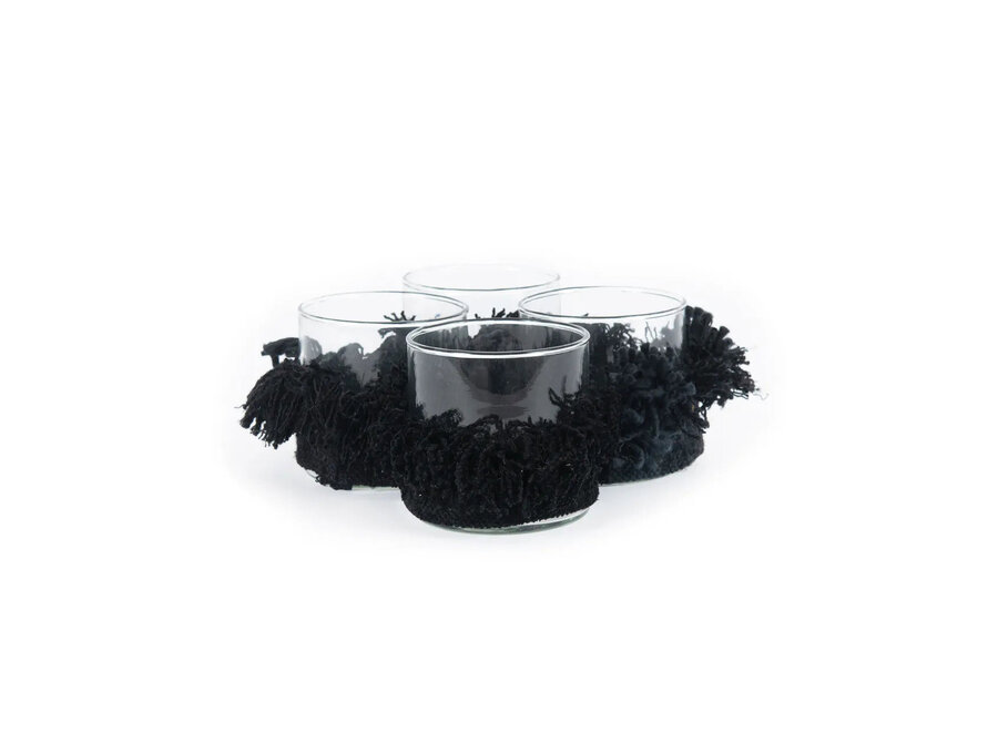 The Oh My Gee Candle Holder - Black Velvet - S